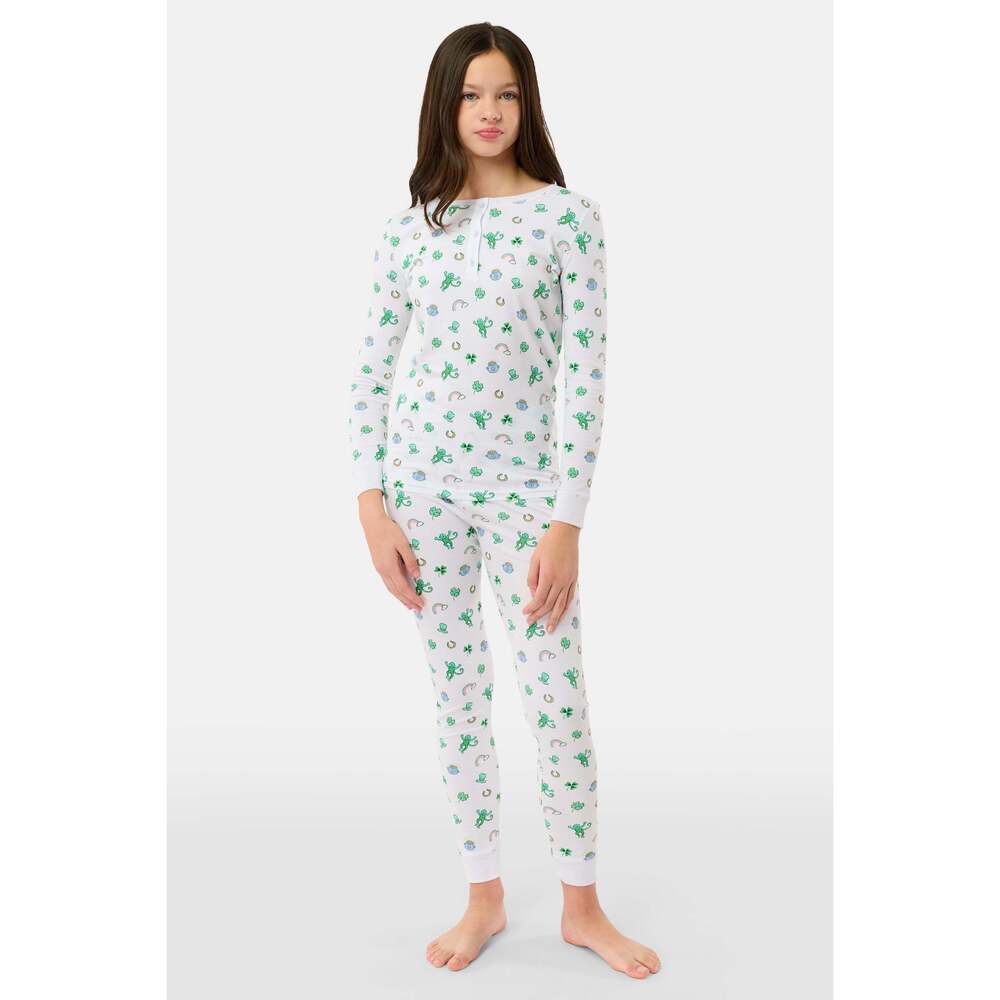 Roller Rabbit Kids Luck O' The Monkey Pajamas Size 14GREEN / 14